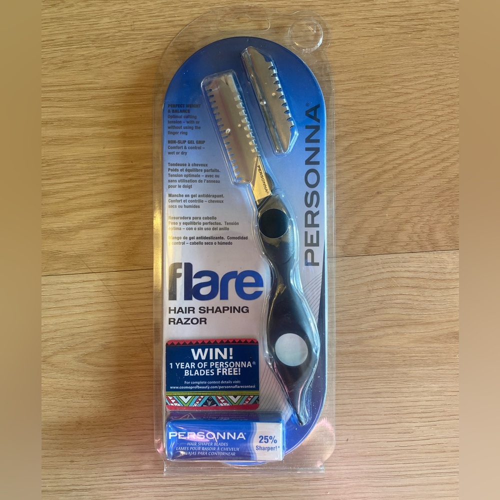 NWT Personna Flare Hair Shaping Razor & Blades